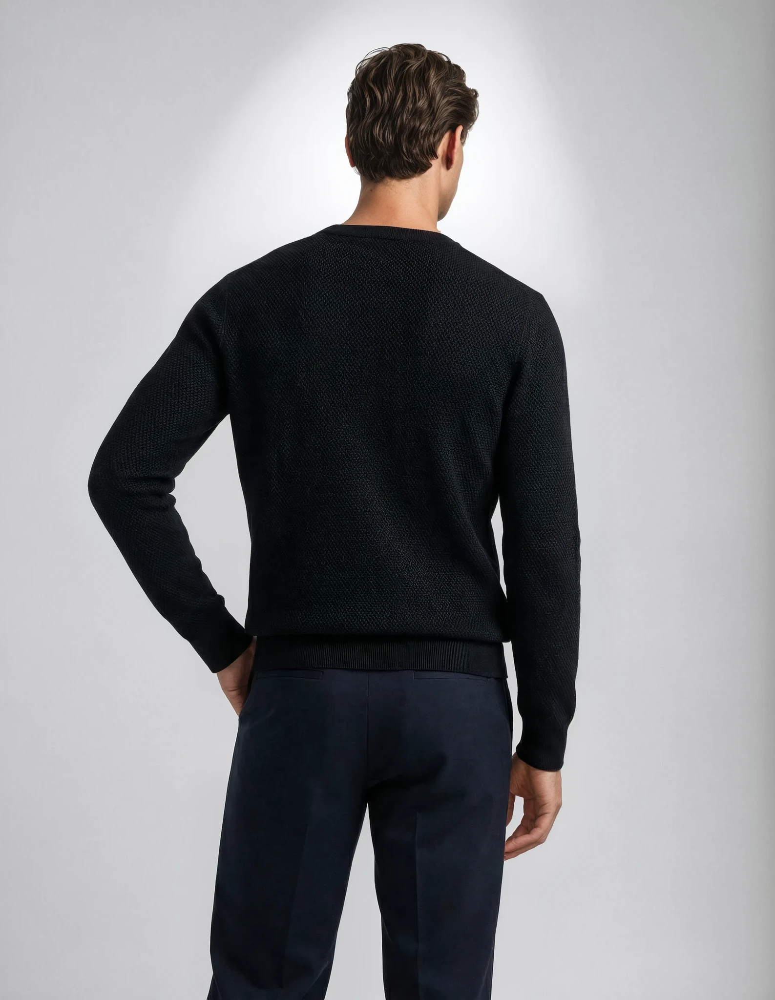 Ribbed Essential Knit | Zwart