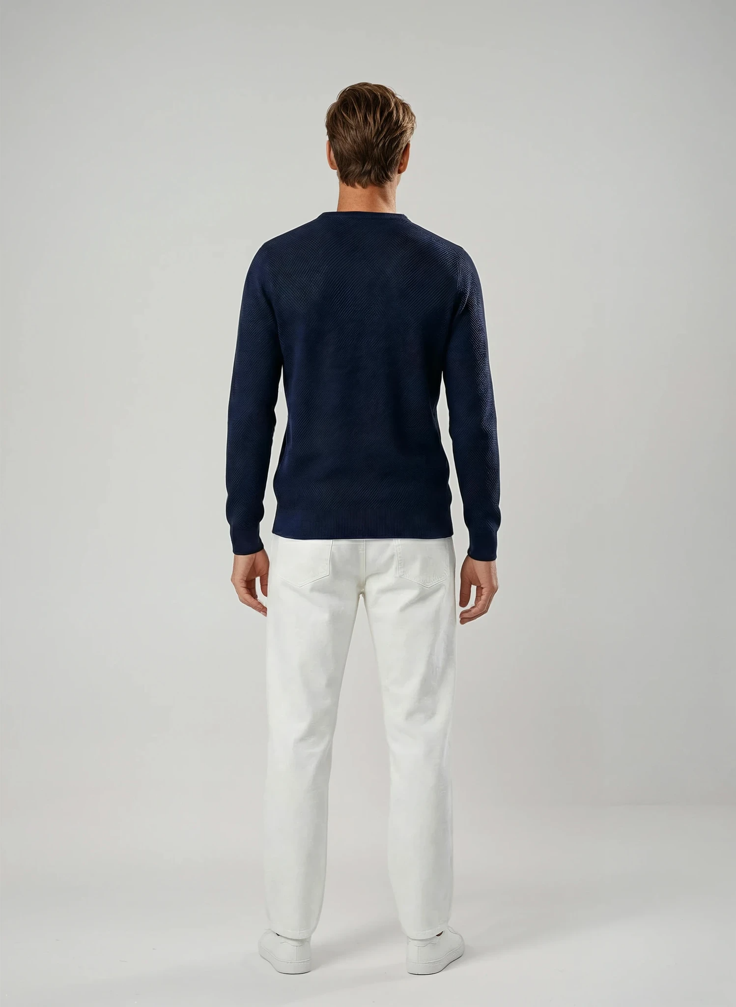 Ribbed Essential Knit | Blauw