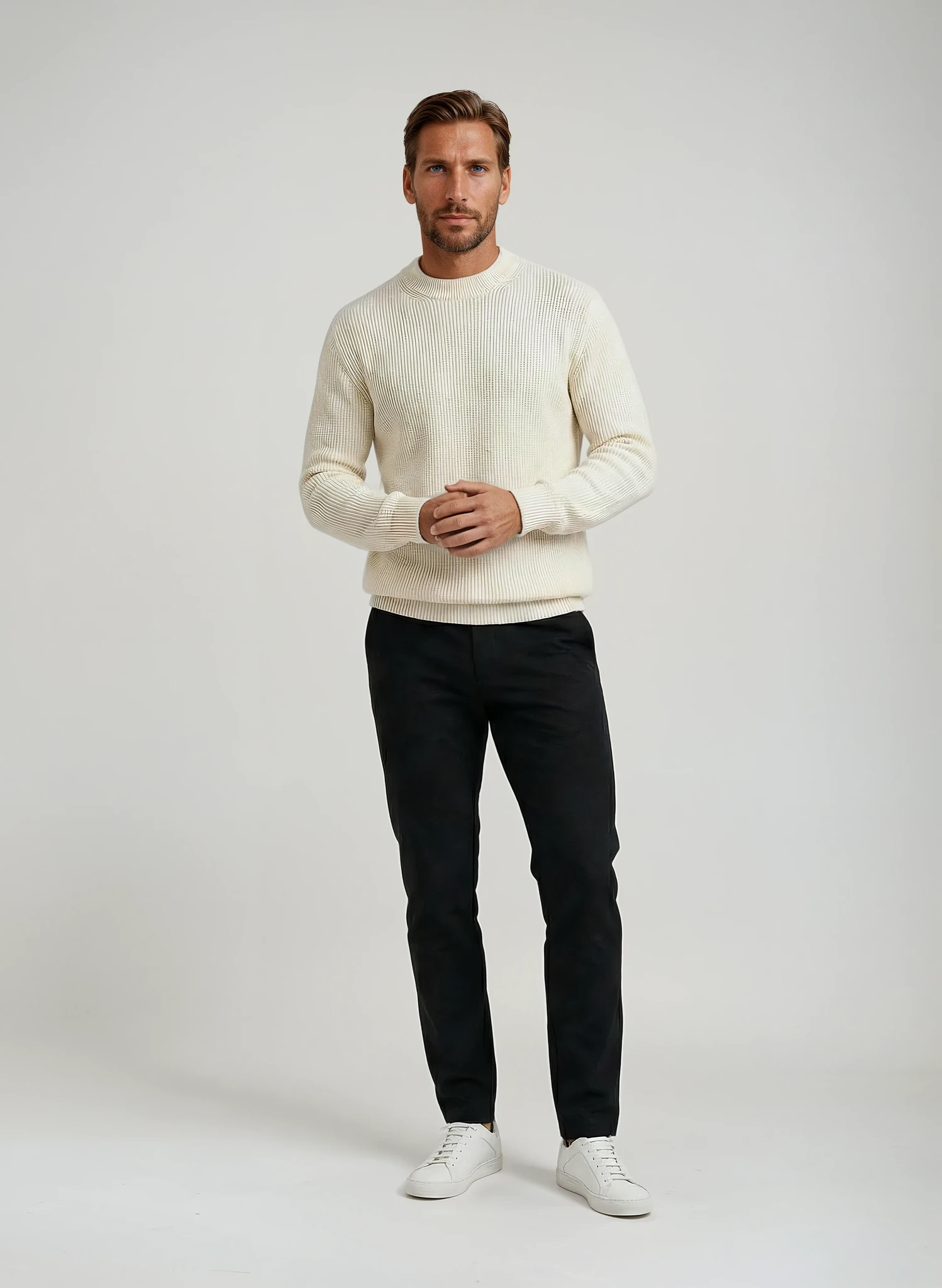 Ribbed Essential Knit | Beige