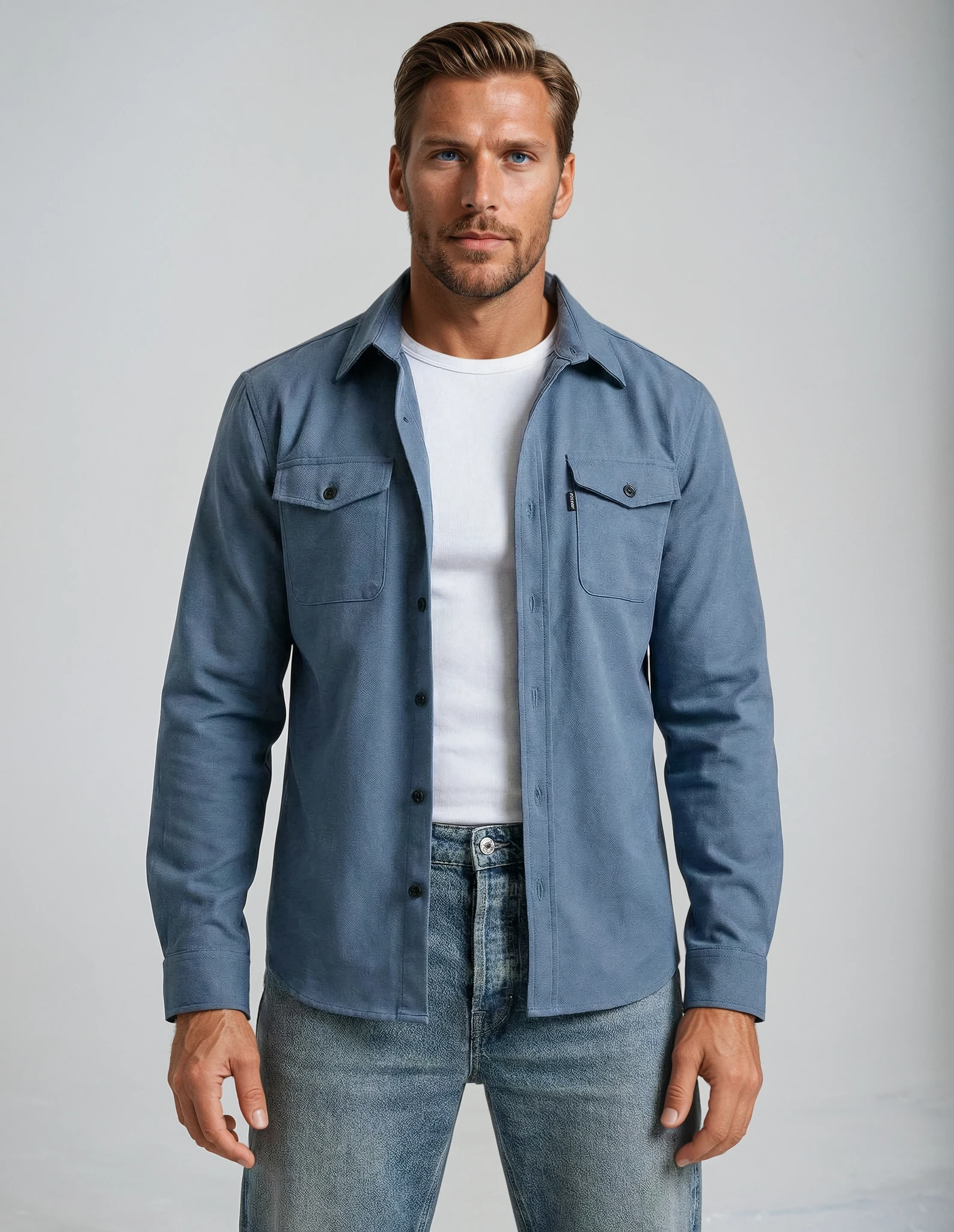 The Monsé Overshirt | Lake Blue