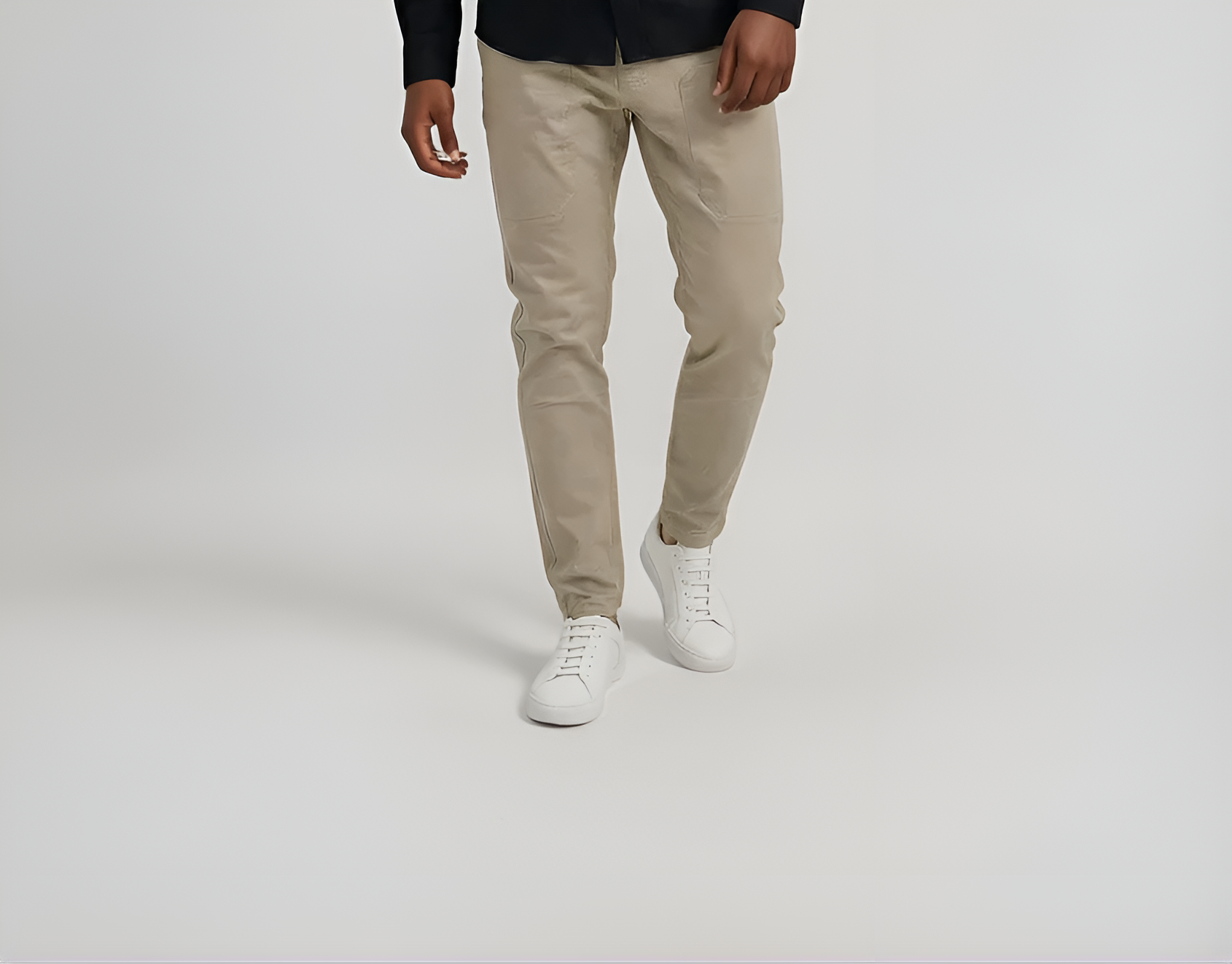 Stretch Cargo Trousers | Beige