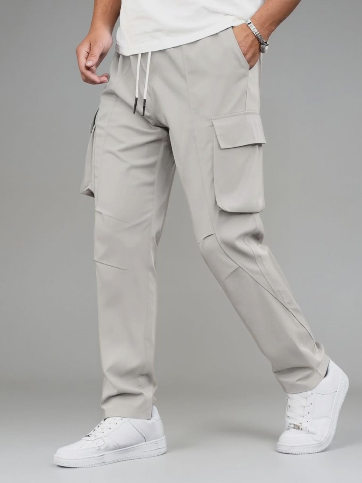 Casual Cargo Pants | Beige